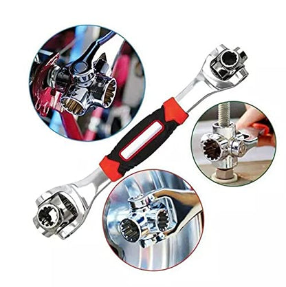 The multi-function wrench tool ready for universal application in any Indian home.
