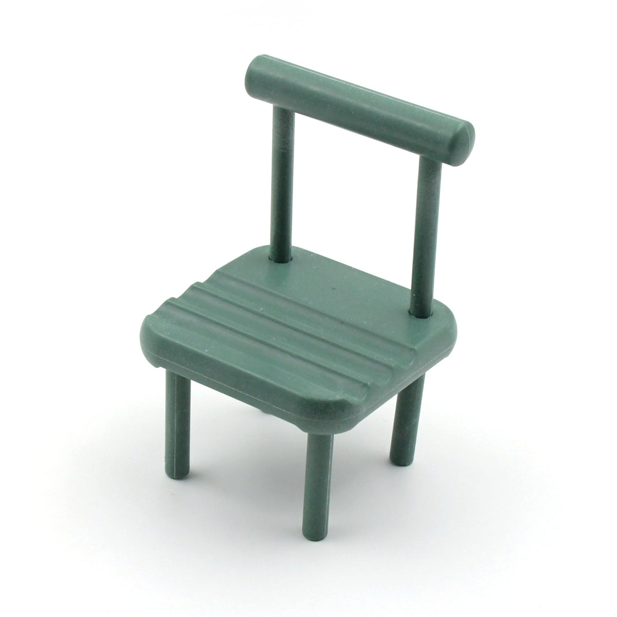 Close-up of the smooth, eco-friendly beech wood finish of the mini chair phone stand.