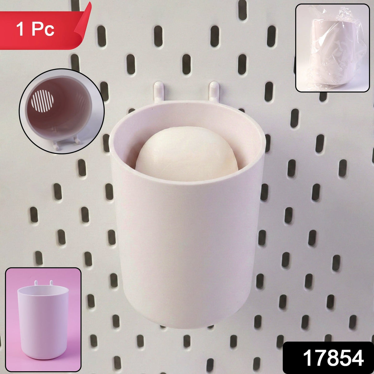 Compact plastic soap holder with effective drainage for bathroom