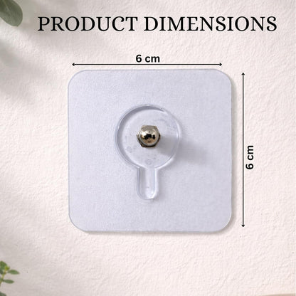 Plastic transparent wall hooks for easy installation