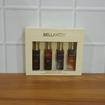 Travel-sized men's perfume bottles in Bellavita gift set