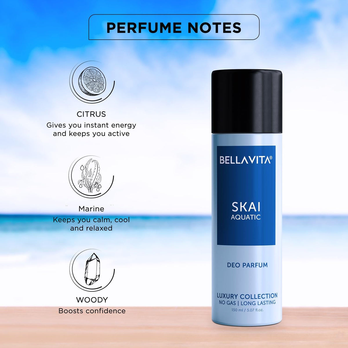 Bellavita Skai Aquatic deo perfume close-up