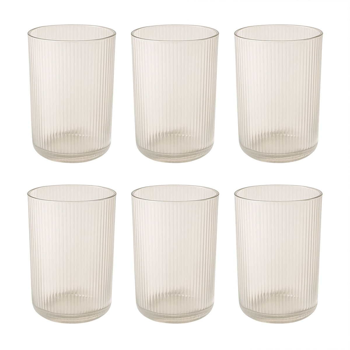Supermom plastic glass with water and ice cubes inside