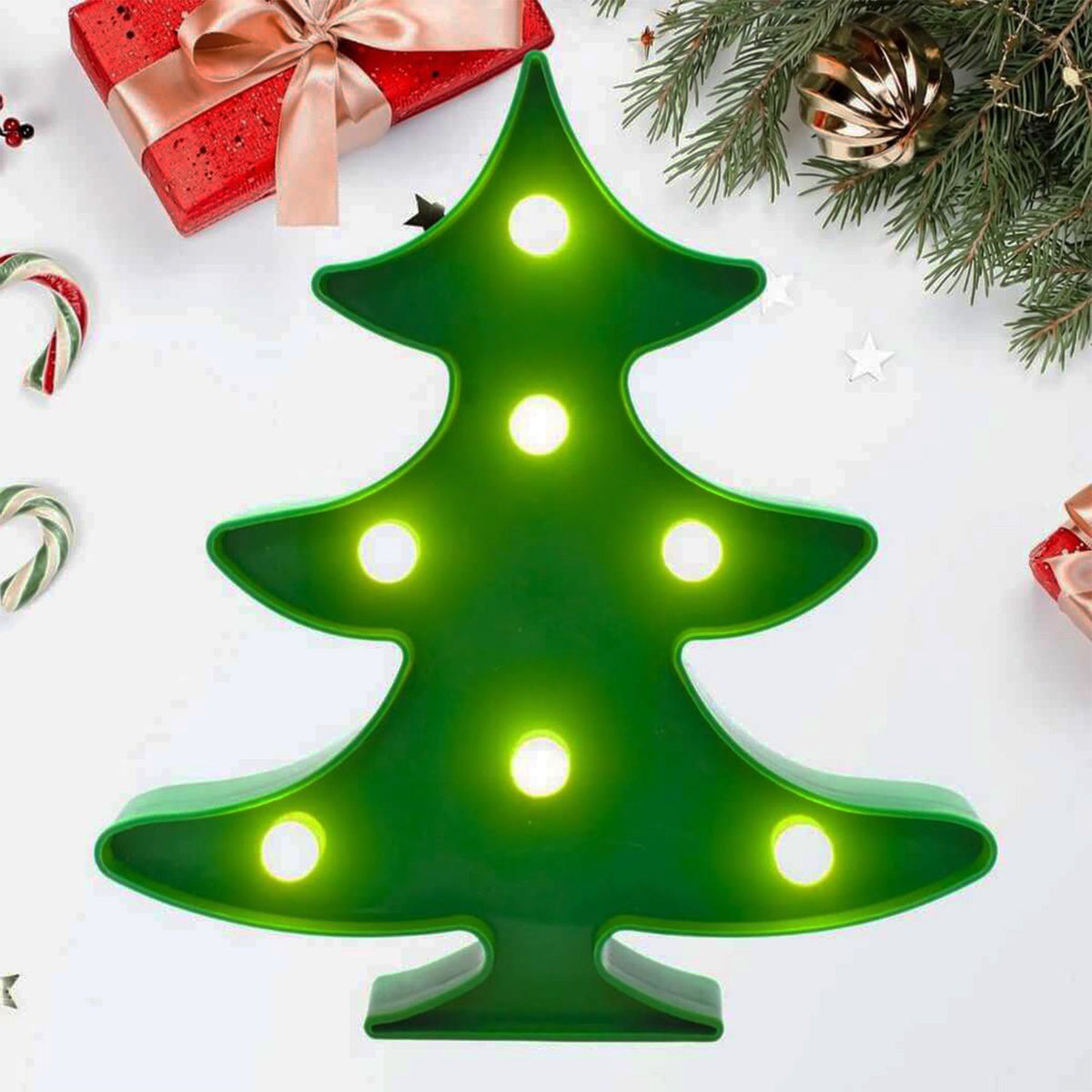 Battery powered Christmas Tree shaped LED decoration light