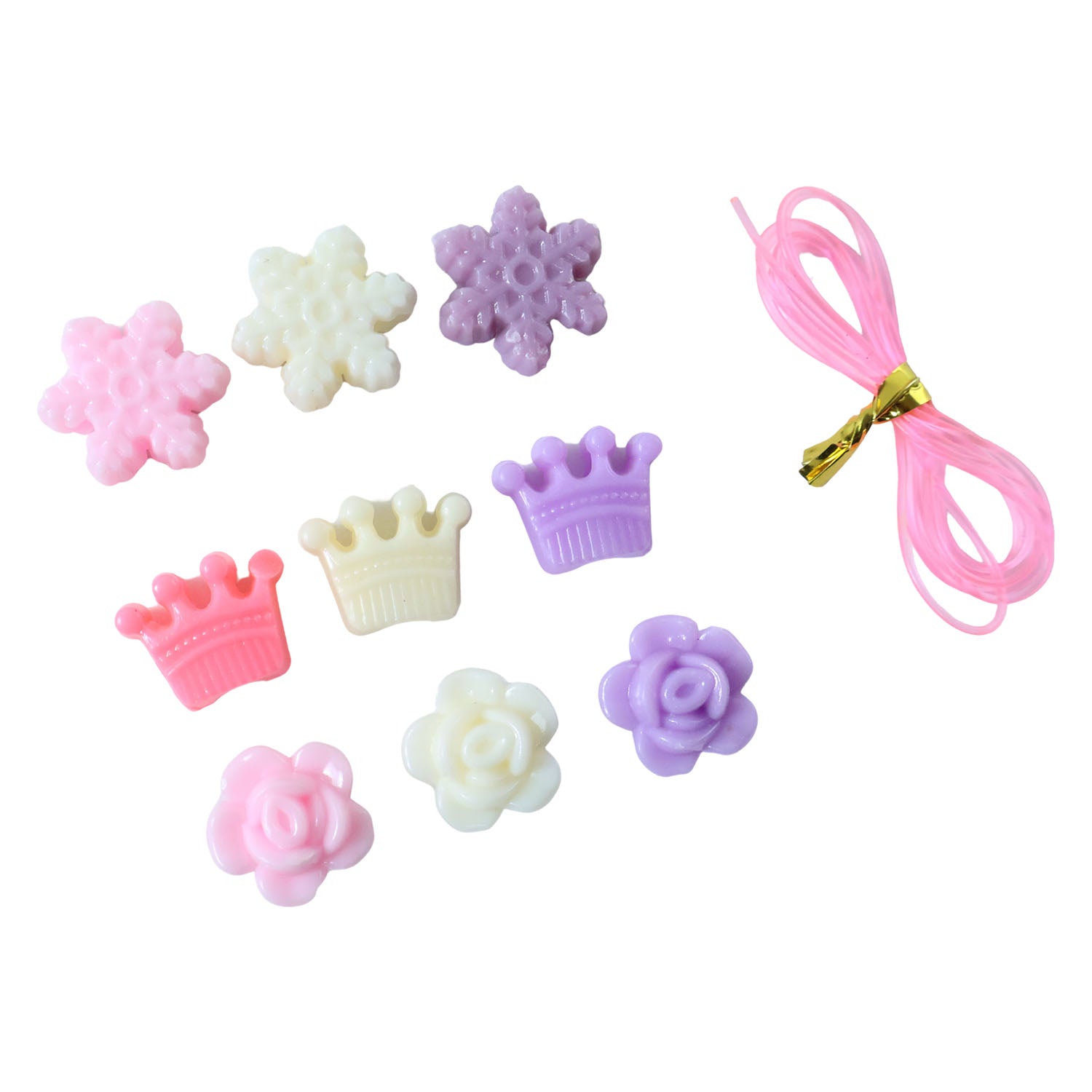 Kids craft kit with swan organizer and decorative bead charms