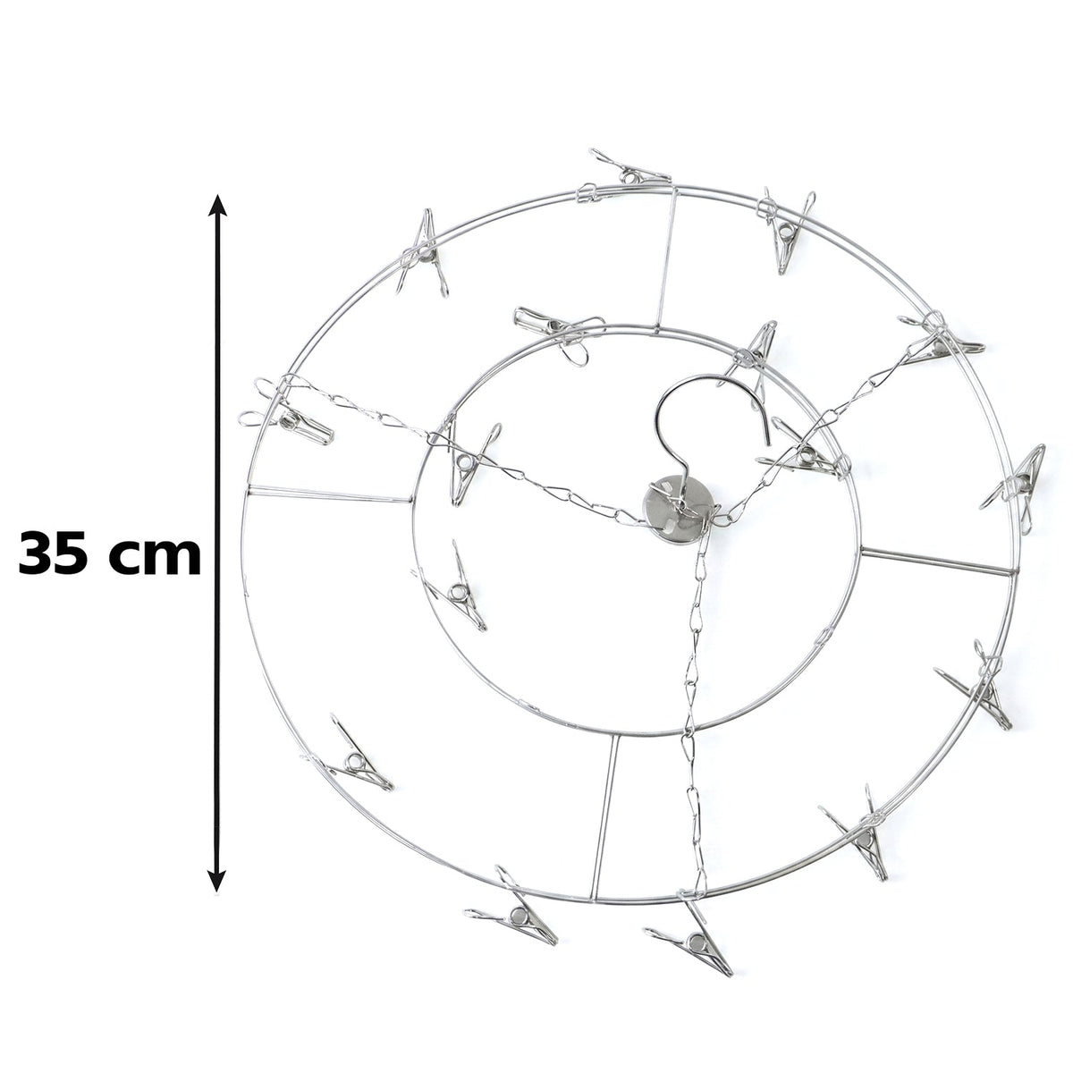 Space saving multi peg hanger for balcony and indoor drying