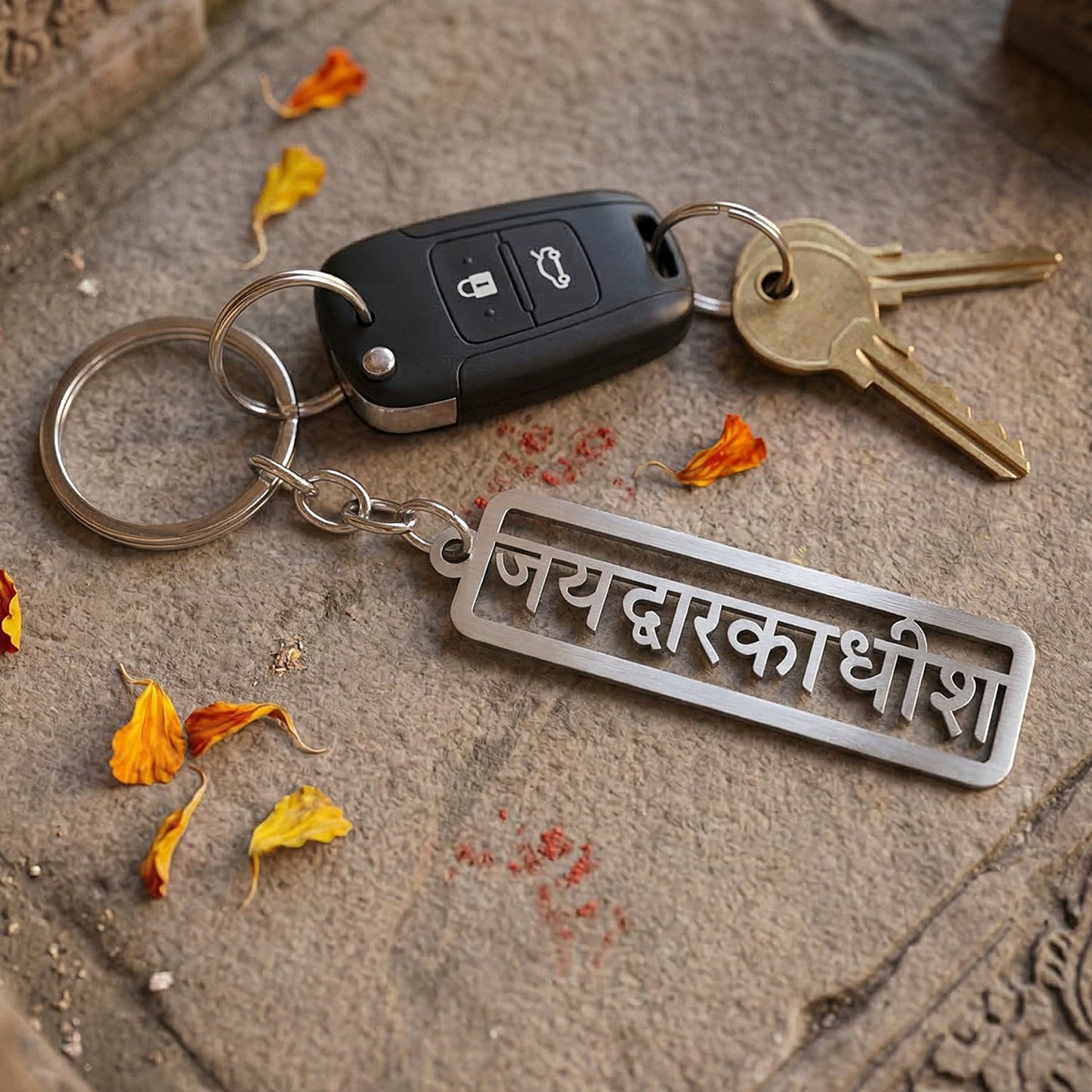 Spiritual Krishna keychain, ideal for devotion and daily use