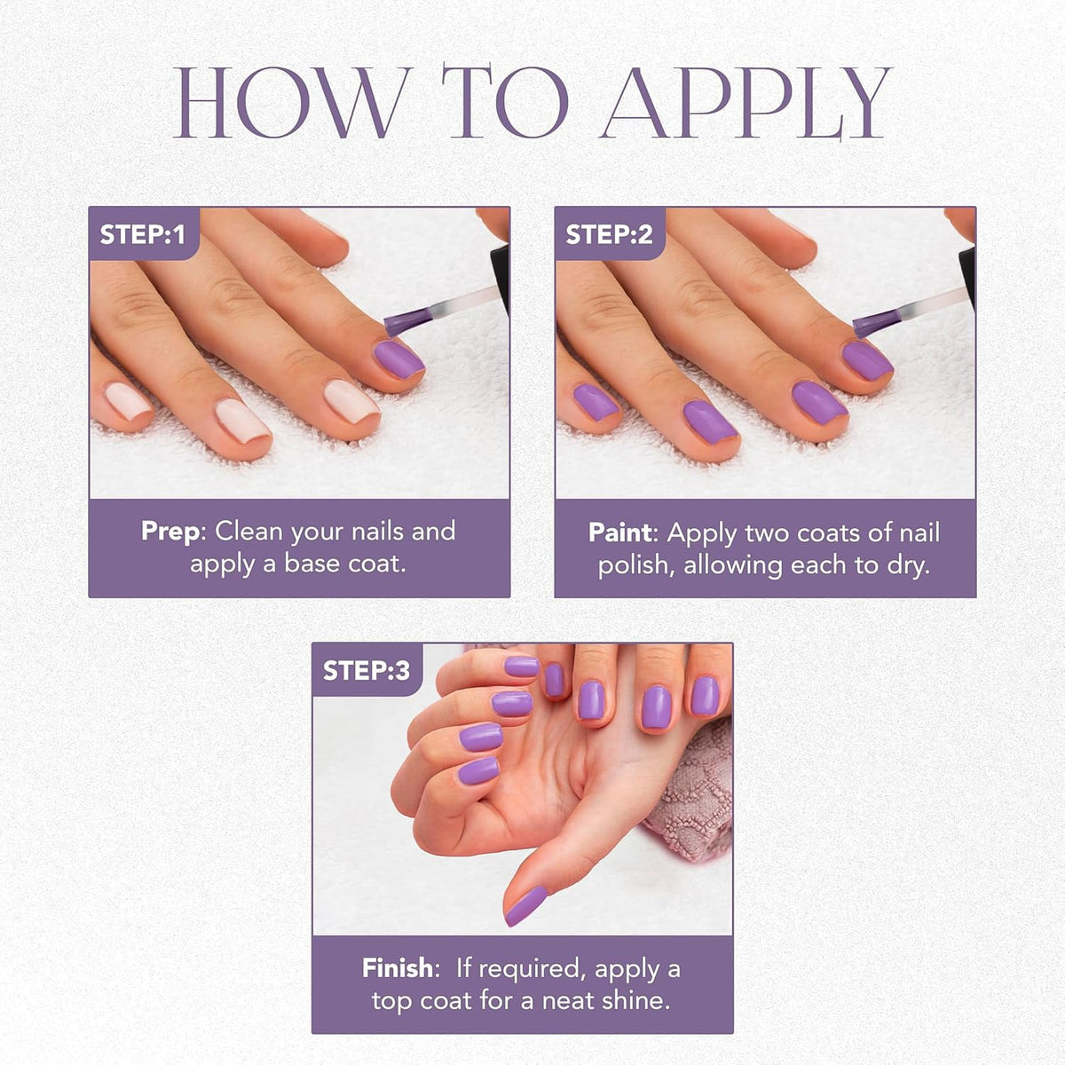 Richly pigmented gel nail polish in berry eclipse color