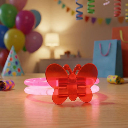 Glowing butterfly wrist bracelet with soft LED illumination