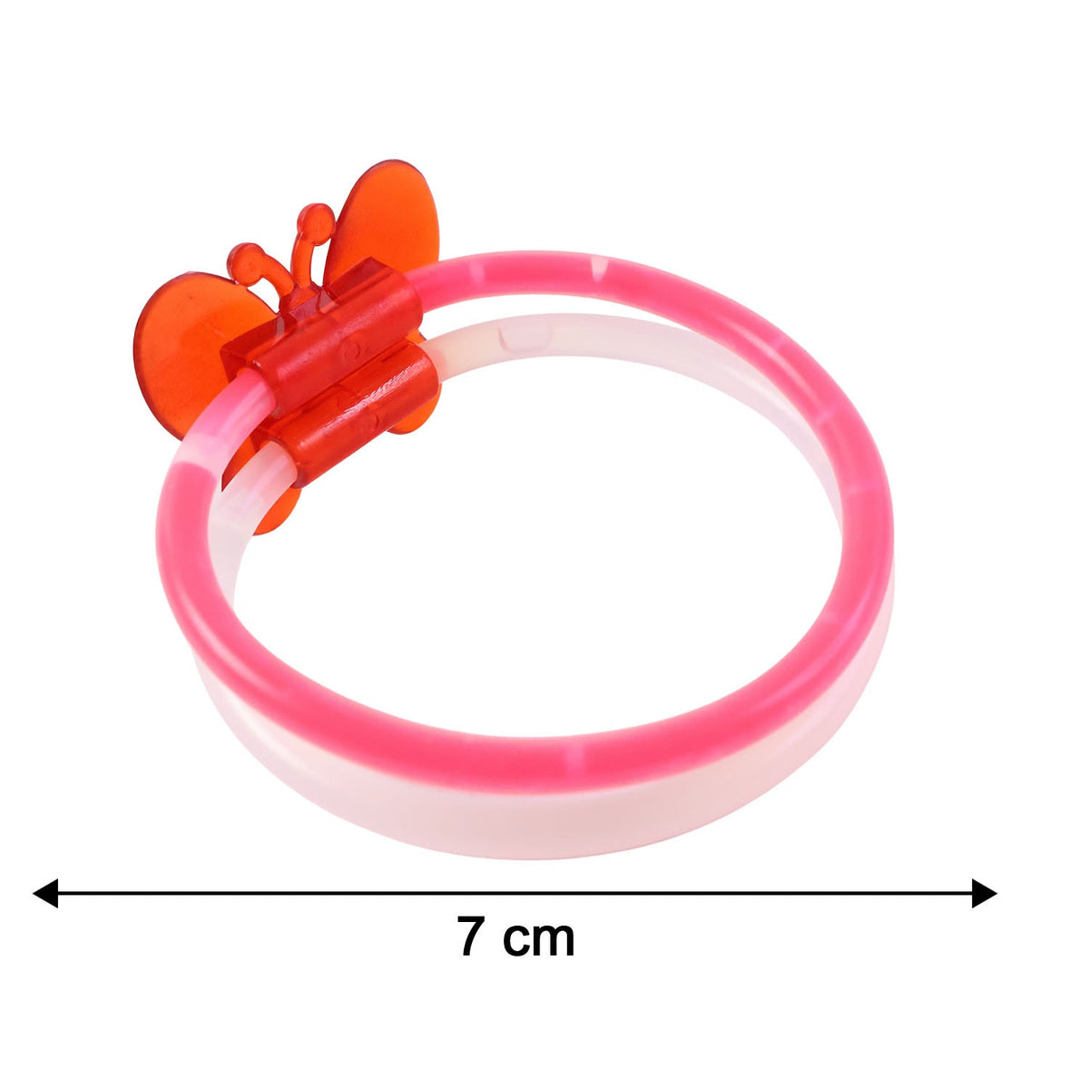 Size guide chart for glowing butterfly bracelet sizing options