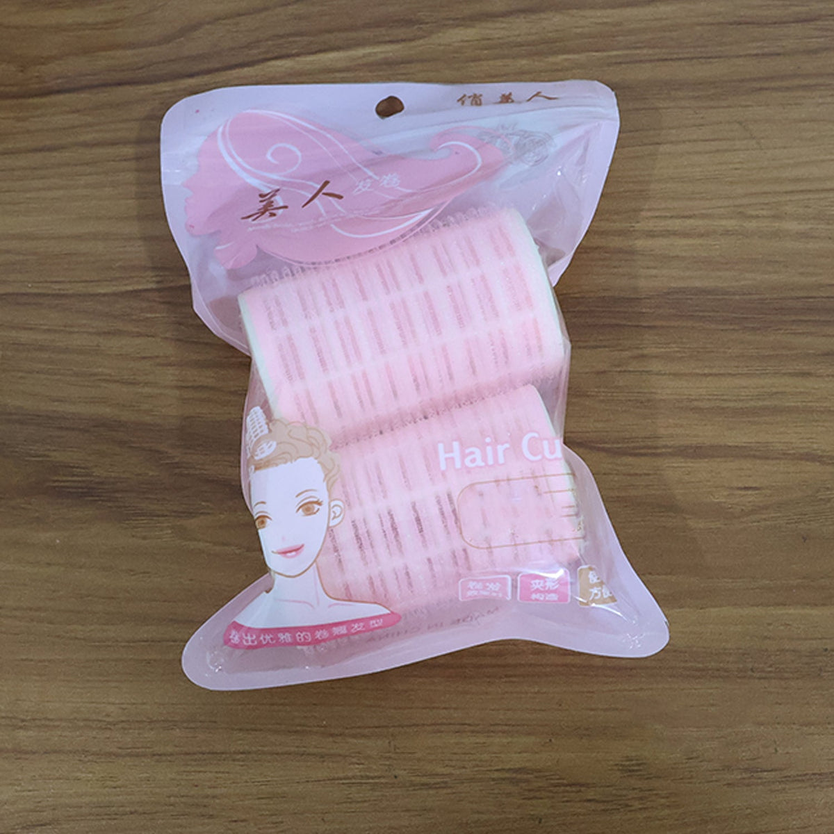 Neutral image showing hair curlers without styling context