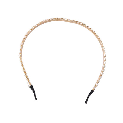 Decorative metal hair band studded with crystals