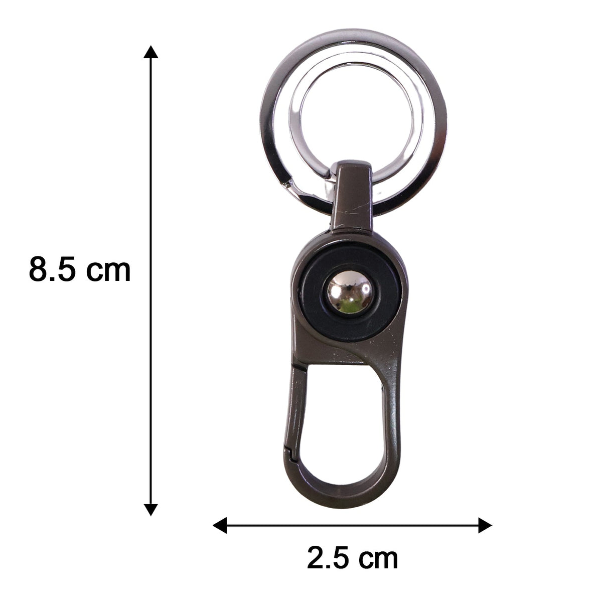 Heavy-duty metal keychain with secure locking mechanism