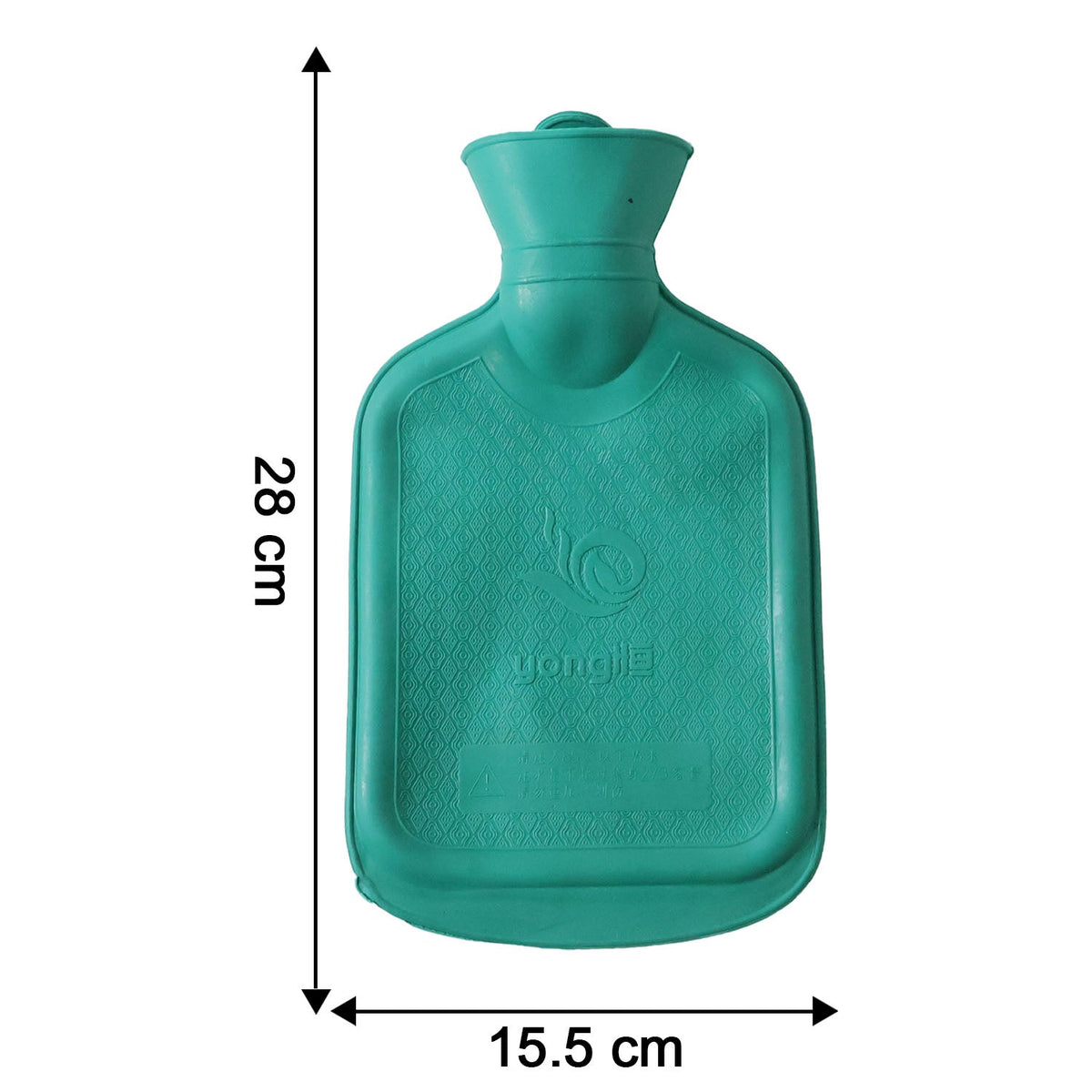 Size comparison of the reusable hot water bottle 26x15.5 cm