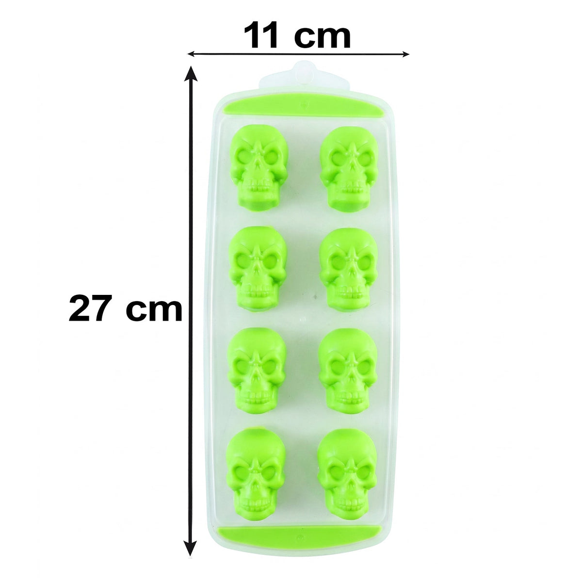 Reusable plastic ice tray with lid for spill free freezing