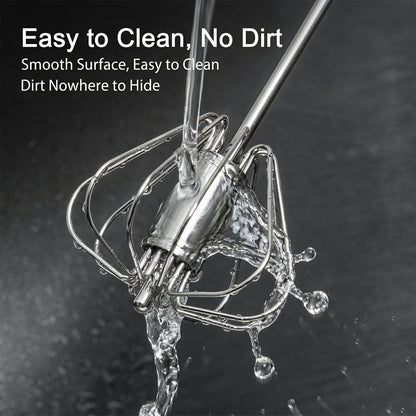 Stainless steel kitchen rotary whisk for baking and cooking