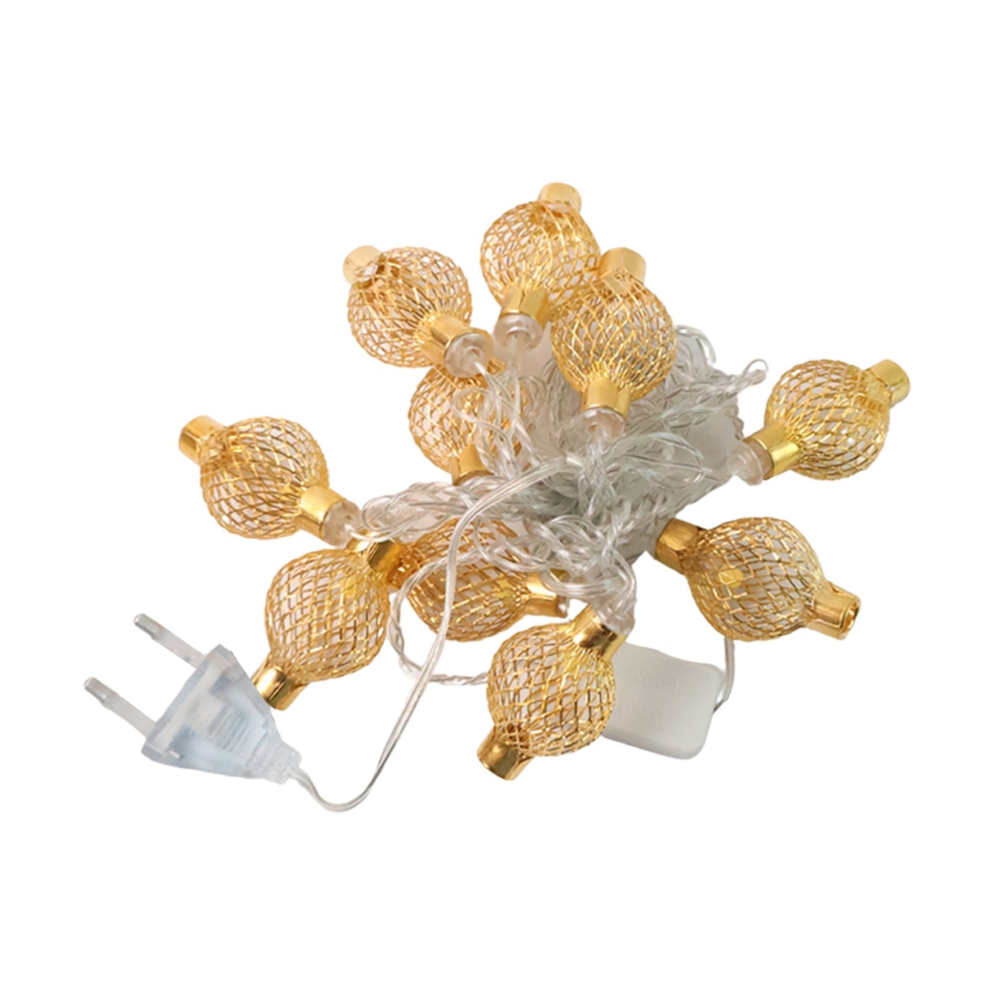 Long 3 meter metal ball LED string light for balcony and garden ambience