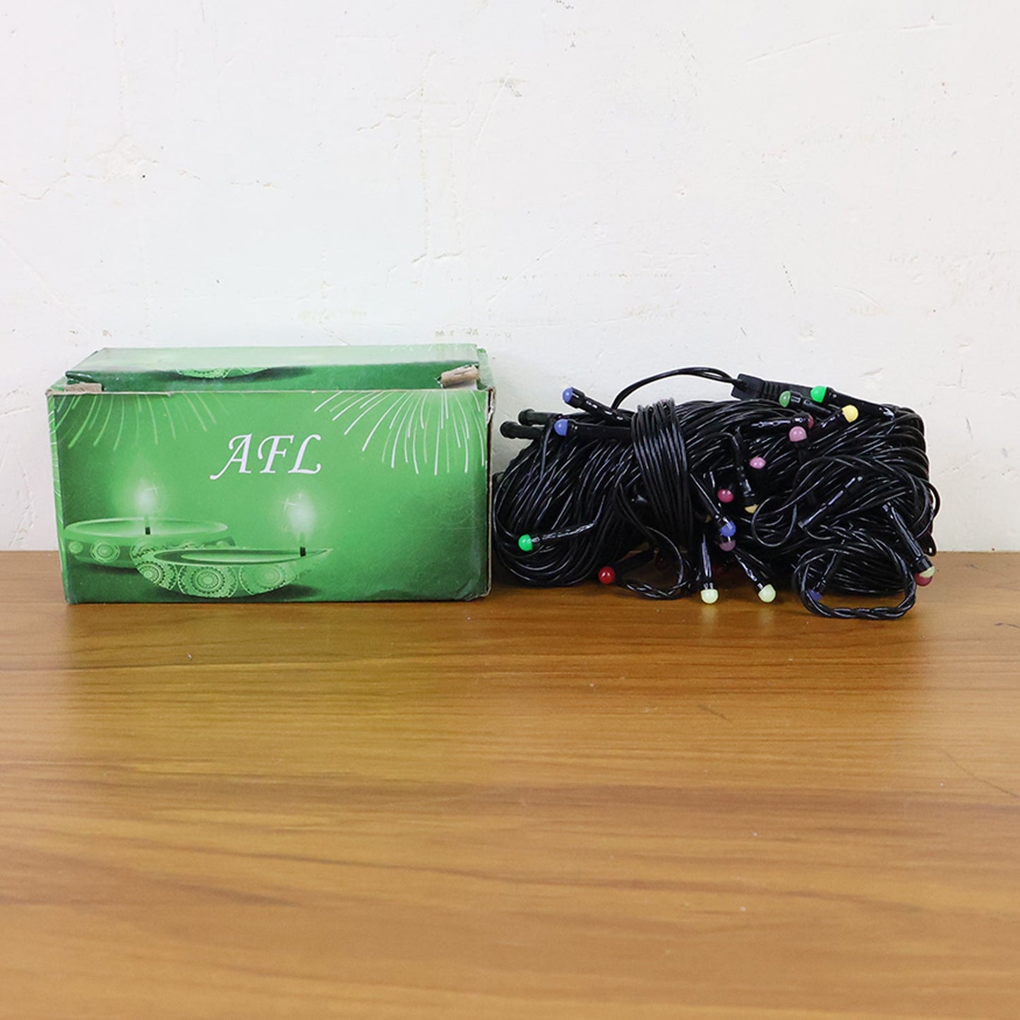 Long multicolor LED string fairy lights enhancing home celebration ambiance