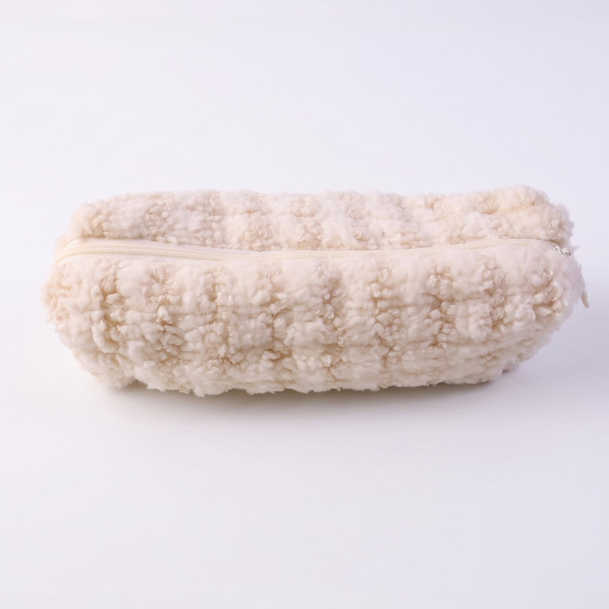 Stylish soft plush cosmetic pouch for skincare and accessories