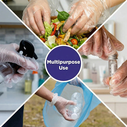 Easy-to-wear transparent hand protection gloves