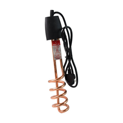 Immersion water heating rod plugged in for fast heating