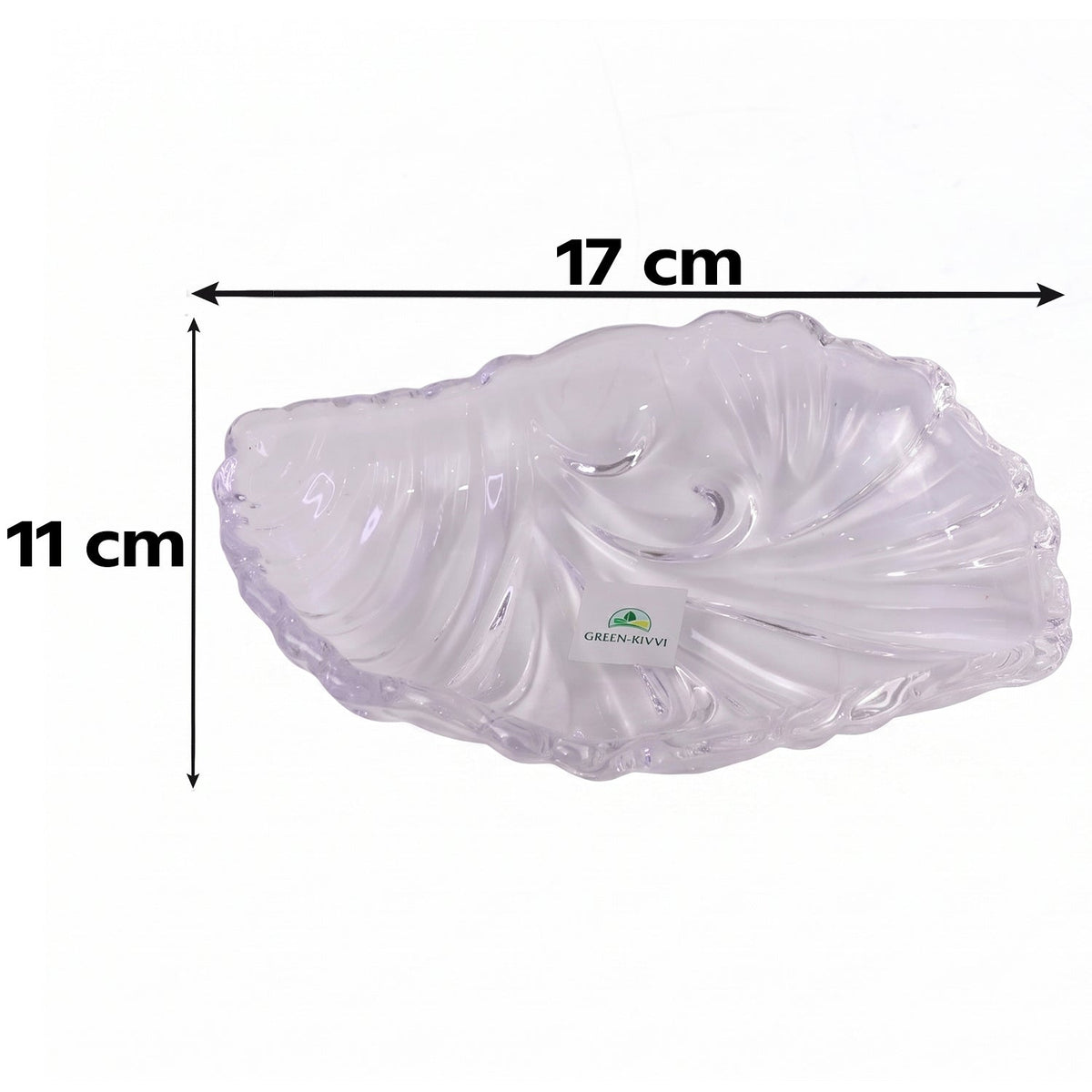 Clear glass turtle showpiece with plate for table decoration