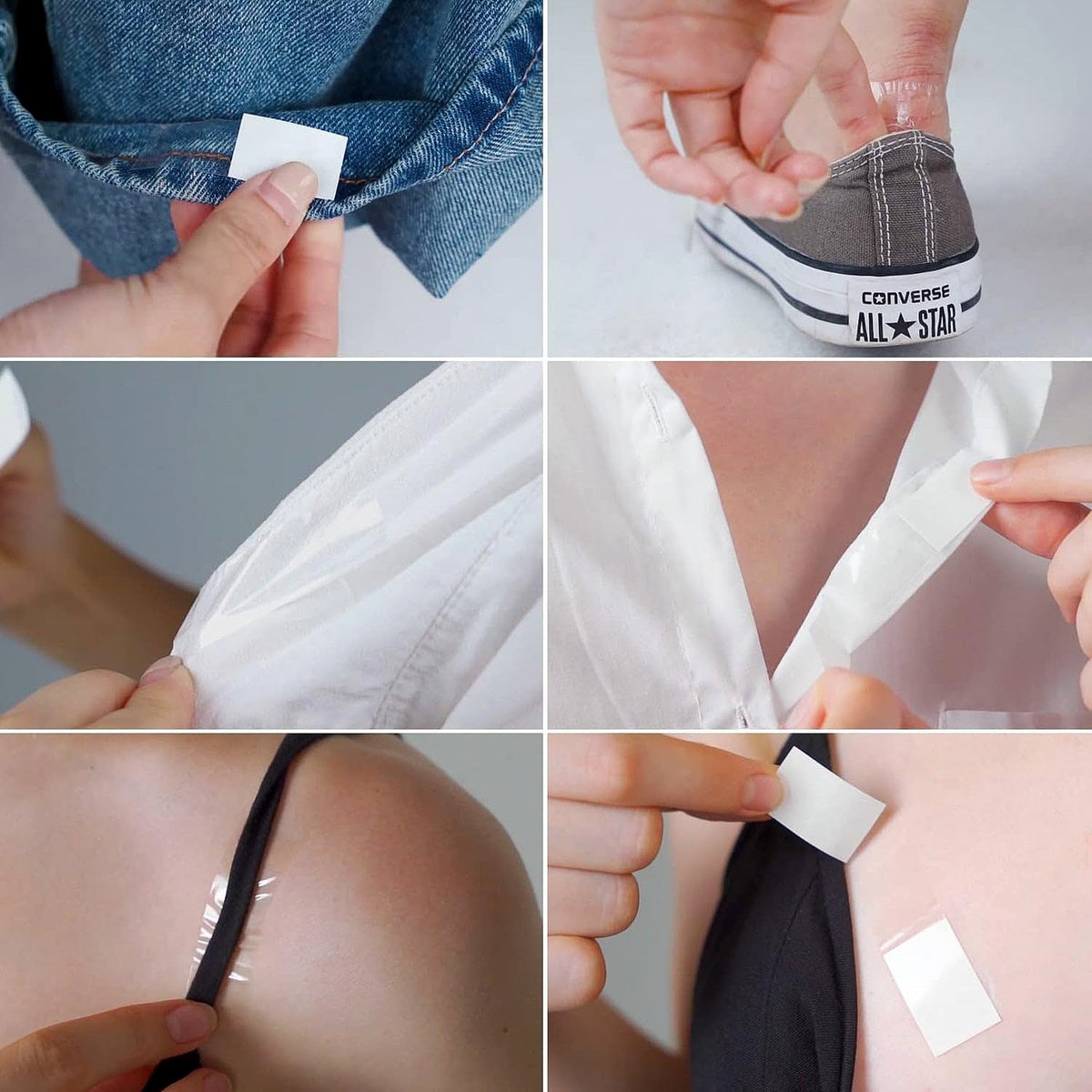 Waterproof lingerie fashion tape strips in close-up