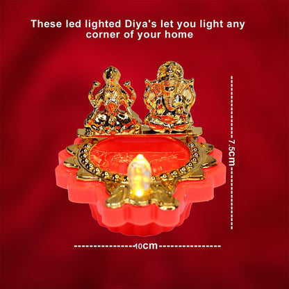 Safe and flameless decorative LED diya for home and temple décor