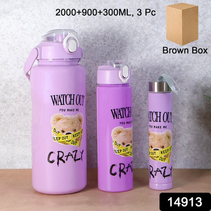 Durable BPA-free water bottle set with stylish printed design