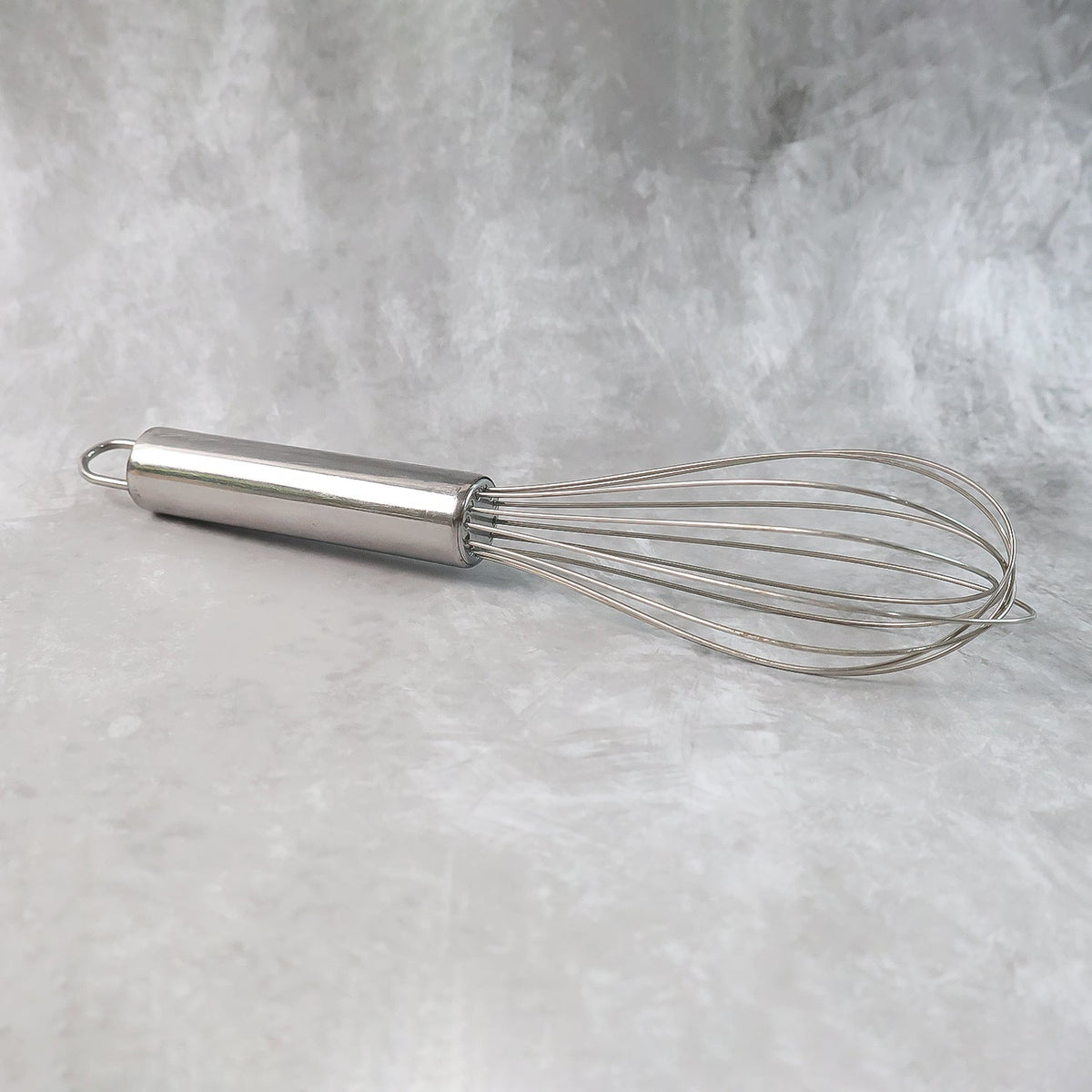 Multi-purpose small stainless steel whisk with ergonomic handle