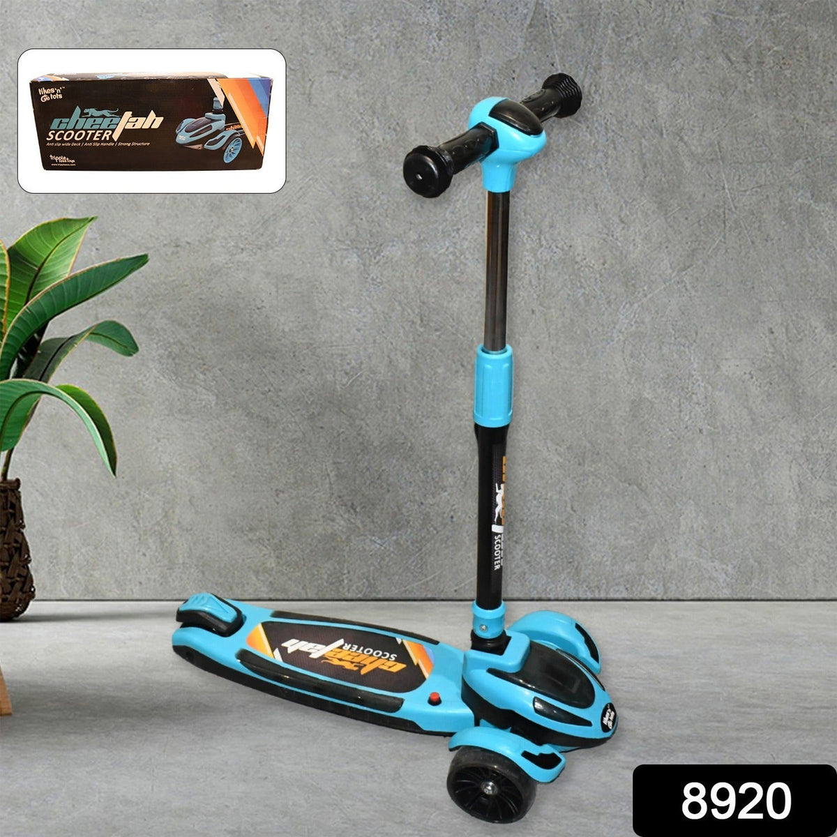 Adjustable handlebar on kids kick scooter for ages 2 to 12