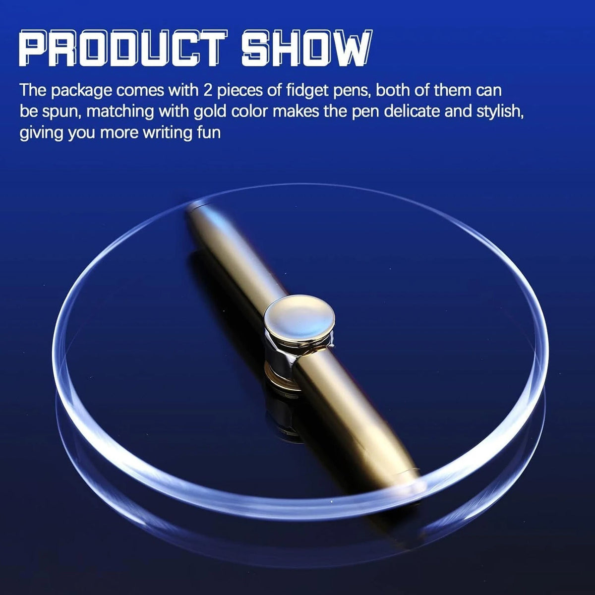 Spinning stylus pen with LED light for office use