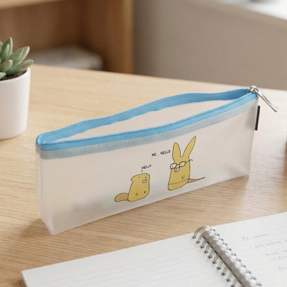 Durable and portable transparent pencil pouch for students and professionals